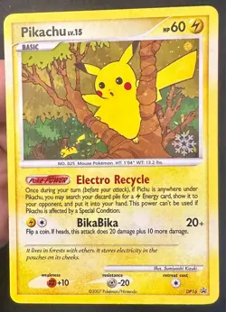 Pikachu DP16 Snowflake Advent Calendar Black Star Promo Pokemon Card Holo Lp/Vlp - Image 2