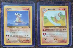 Marowak 39/64, Uncommon, Jungle, Unlimited, Pokemon Card + Cubone 50/64, Common - Image 1