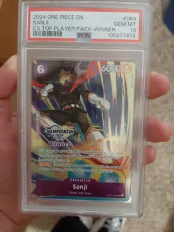 One Piece Sanji Championship 2024 Winner Prize Card Psa 10 Very Rare - Image 1