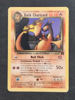 Dark Charizard 21/82 Pokemon Team Rocket Non Holo Rare WOTC Pokemon TCG Card - Image 1