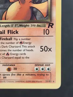 Dark Charizard 21/82 Pokemon Team Rocket Non Holo Rare WOTC Pokemon TCG Card - Image 5