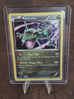 Rayquaza XY141 Black Star Promo Pokemon Card Holo LP-MP - Image 1