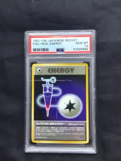 Pokemon Cards: Japanese Team Rocket Uncommon: Full Heal Energy PSA 10 - Image 1