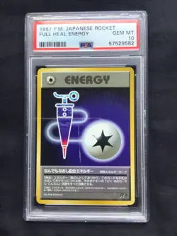 Pokemon Cards: Japanese Team Rocket Uncommon: Full Heal Energy PSA 10 - Image 2