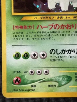 Pokemon Meganium No. 154 Holo Rare Neo Genesis Japanese Card (LP) - Image 5
