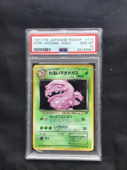 Pokemon Cards: Japanese Team Rocket Rare Holo: Dark Weezing 110 PSA 10 - Image 1
