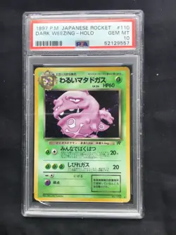 Pokemon Cards: Japanese Team Rocket Rare Holo: Dark Weezing 110 PSA 10 - Image 2