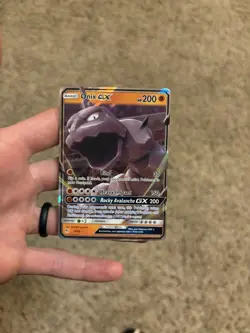Onix GX 36/68 Near Mint 2019 Hidden Fates Ultra Rare Pokemon Card - Image 1