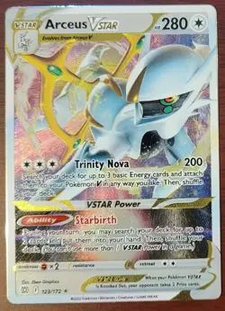 Pokemon Arceus VSTAR - 123/172 (Metal Card) #123 English Premium Collection - Image 1