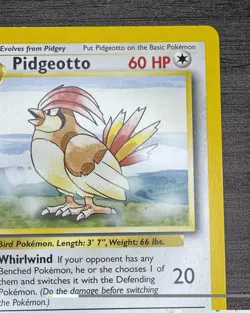 Pidgeotto 022/102 Base Set Regular Pokemon TCG Card - Image 3