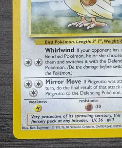 Pidgeotto 022/102 Base Set Regular Pokemon TCG Card - Image 4