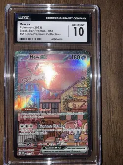 CGC 10 Mew ex 053 Black Star Promo 2023 151 UPC SVP Pokemon Card TCG - Image 1