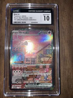 CGC 10 Mew ex 053 Black Star Promo 2023 151 UPC SVP Pokemon Card TCG - Image 2