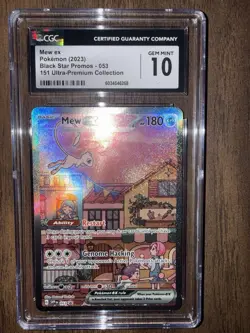 CGC 10 Mew ex 053 Black Star Promo 2023 151 UPC SVP Pokemon Card TCG - Image 4