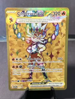 Pokemon TCG Cinderace EX 163 SV: Scarlet & Violet Black Star Promo Cards NM/M - Image 1