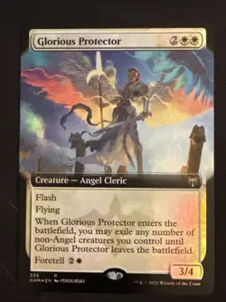 1x Foil Extended Art Glorious Protector (335) Kaldheim LP MTG Magic x1 MKE - Image 1