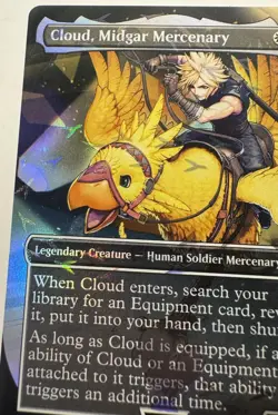 Cloud, Midgar Mercenary (Borderless Chocobo Track Foil) Final Fantasy MTG NM - Image 2