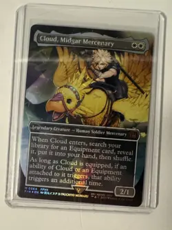 Cloud, Midgar Mercenary (Borderless Chocobo Track Foil) Final Fantasy MTG NM - Image 4