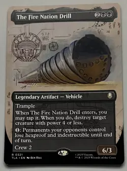 MTG Avatar: TLA The Fire Nation Drill Legendary Artifact RARE REGULAR #0321 - Image 1