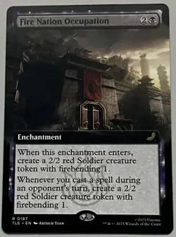 MTG Avatar: TLE Fire Nation Occupation Enchantment RARE REGULAR #0187 - Image 1