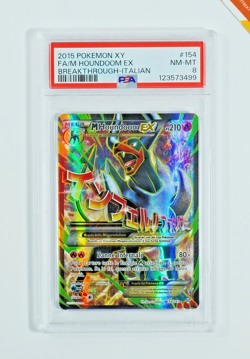 Pokemon PSA 8 M Houndoom Ex #154 Full Art Turboblitz 2015 Italiano - Image 1