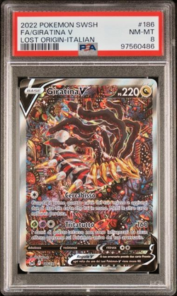Pokemon PSA 8 Giratina V #186 Alternative Art Origine Perduta 2022 Italiano - Image 2