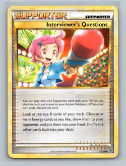 Pokemon TCG Interviewer's Questions 77/95 Unleashed Normal LP - Image 1