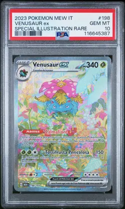 Pokemon PSA 10 Venusaur Ex #198 MEW IT Special Illustration Rare 2023 Italiano - Image 2