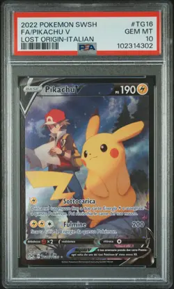 Pokemon PSA 10 Pikachu V #TG16 Full Art Origine Perduta 2022 Italiano - Image 2