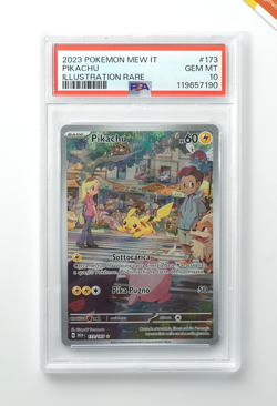 Pokemon PSA 10 Pikachu #173 MEW IT 151 Illustration Rare 2023 Italiano - Image 1
