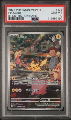 Pokemon PSA 10 Pikachu #173 MEW IT 151 Illustration Rare 2023 Italiano - Image 2