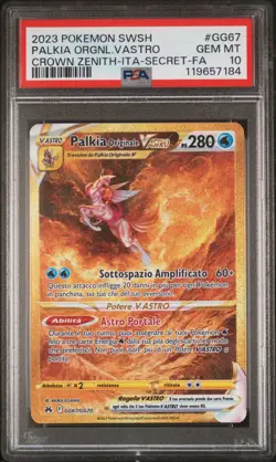 Pokemon PSA 10 Palkia Vastro #GG67 Full Art Zenith Regale 2023 Italiano - Image 2