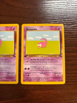 "Slowpoke" - Pokemon TCG Fossil Set - 1st Edition (2 Cards) (55/62) - Image 3