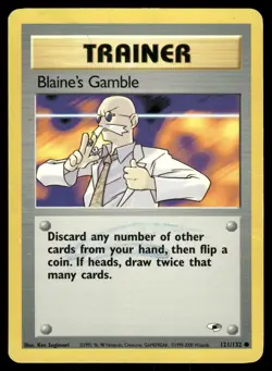 Blaine's Gamble HP 121/132 Gym Heroes Pokemon Card - Image 1