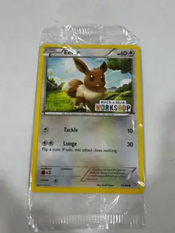 Build a Bear Pokemon Card Workshop Eevee Promo Trading 63/98 SEALED - Image 1