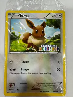 Build a Bear Pokemon Card Workshop Eevee Promo Trading 63/98 SEALED - Image 2