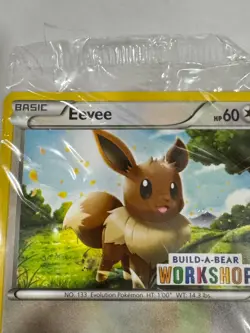Build a Bear Pokemon Card Workshop Eevee Promo Trading 63/98 SEALED - Image 3