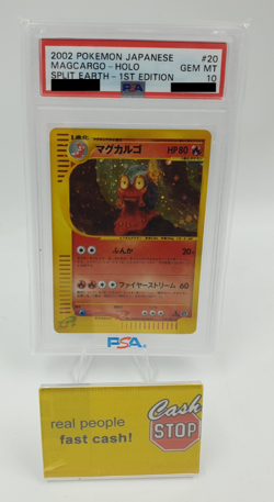 Magcargo 020/088 PSA 10 Holo 2002 1st Edition Split Earth JP Pokemon Card - Image 1