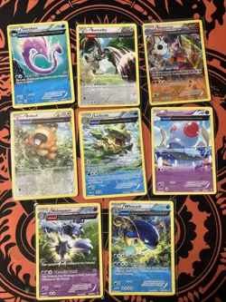 Pokemon Primal Clash Lot Of 7 Alpha Cards MP-NM 2015 Halo - Image 1