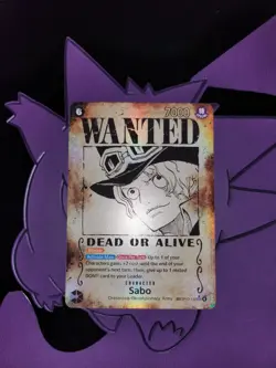 SABO Wanted Poster OP13-120 (SEC) Special Rare English One Piece Card NM/M - Image 1