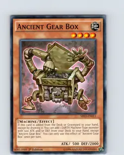 Yu-Gi-Oh TCG Ancient Gear Box SR03-EN011 1st Edition Regular Common Card NM - Image 1
