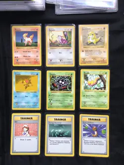 Pokemon Cards: Shadowless Base Set 66 Card Non-Holo Lot - Image 3