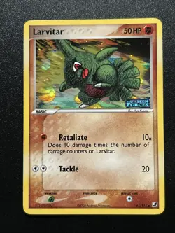 Pokemon TCG Larvitar EX Unseen Forces Card 61/115 Holo Stamped - Image 1