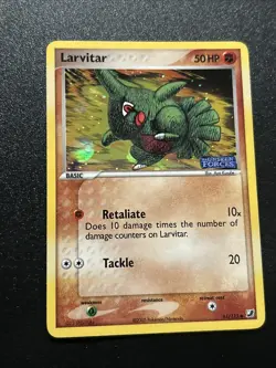 Pokemon TCG Larvitar EX Unseen Forces Card 61/115 Holo Stamped - Image 3