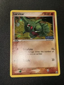 Pokemon TCG Larvitar EX Unseen Forces Card 61/115 Holo Stamped - Image 4