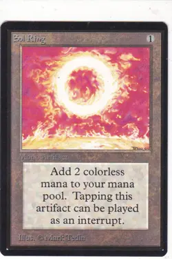x1 Sol Ring BETA MAGIC MTG ENGLISH 1993 EX-NM VINTAGE ! - Image 1
