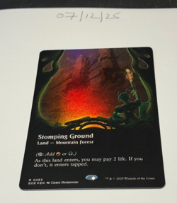 Magic the Gathering MTG Stomping Ground x1 Rare Borderless FOIL Card NM/M - Image 1