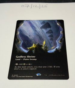 Magic the Gathering MTG Godless Shrine x1 Rare Borderless Card NM/M Eternities - Image 1