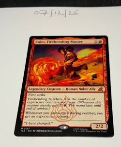 Magic the Gathering MTG Zuko, Firebending Master x1 Mythic Card NM- Avatar - Image 1
