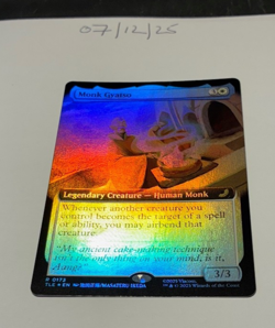 Magic the Gathering MTG Monk Gyatso x1 Rare Extended FOIL Card NM/M Avatar - Image 1
